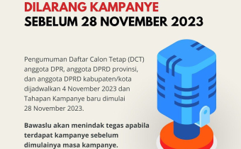 Cegah Pelanggaran, Bawaslu Kalbar Imbau Peserta Pemilu Tidak Kampanye Sebelum 28 November 2023